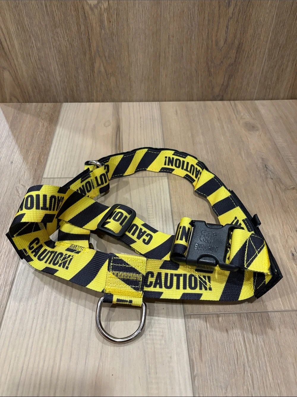Bullhug Yellow & Black 'Caution' Dog Harness Non Choking Adjustable Bulldog Pug